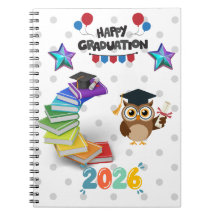 Feliz Graduación 2026 - Búho y Libros Adorables