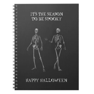 Cuaderno Feliz Halloween. Amigos esqueleto divertidos