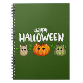 Cuaderno Feliz Halloween calabazas blancas