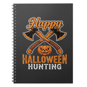 Cuaderno Feliz Halloween Caza Hachas Cruzadas Calabaza