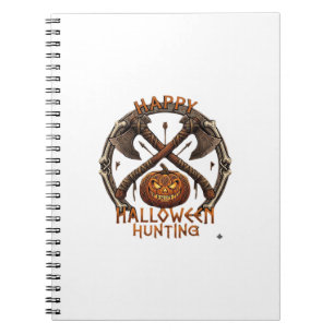 Cuaderno Feliz Halloween Cazando Calabaza Hachas Cruzadas H
