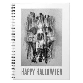Cuaderno Feliz Halloween. Cráneo angustiado