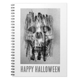 Cuaderno Feliz Halloween. Cráneo angustiado