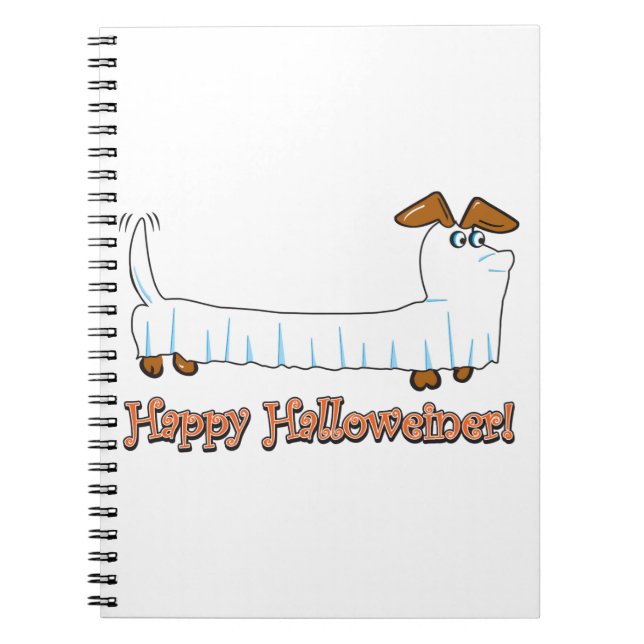 Cuaderno Feliz Halloween Dachshund (Frente)