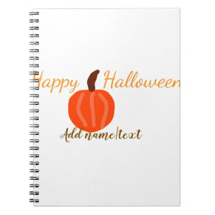 Cuaderno Feliz Halloween naranja calabaza otoño naranja mar