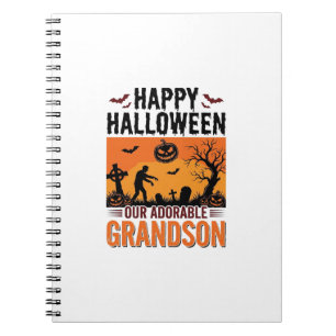 Cuaderno Feliz Halloween Nieto Camiseta Vintage Espeluznant