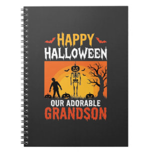 Cuaderno Feliz Halloween Nieto Esqueleto Calabaza