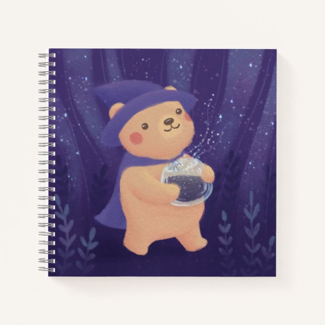 Cuaderno Feliz Halloween: Teddy, el Ilustracion Brujo (Anverso)