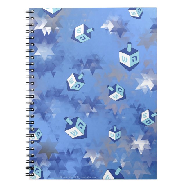 Cuaderno Feliz Hanukkah cayendo estrella y sueños (Frente)