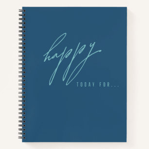 Cuaderno feliz. hoy para.Notebooks y Gratitude Journals