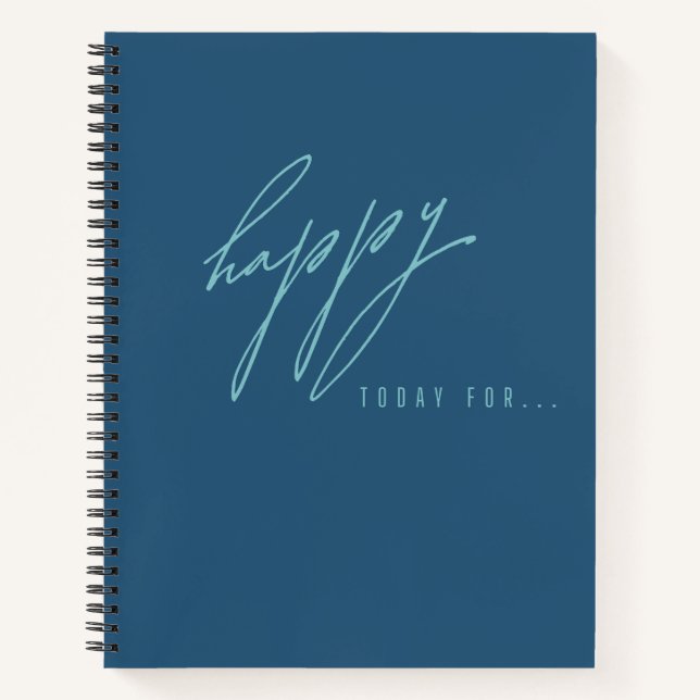 Cuaderno feliz. hoy para.Notebooks y Gratitude Journals (Anverso)