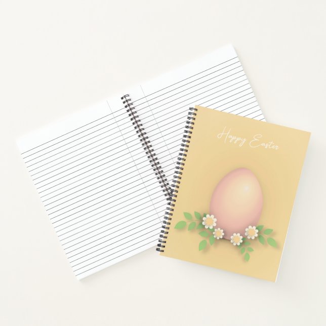 Cuaderno Feliz Huevo y Flores de Pascua (Interior)