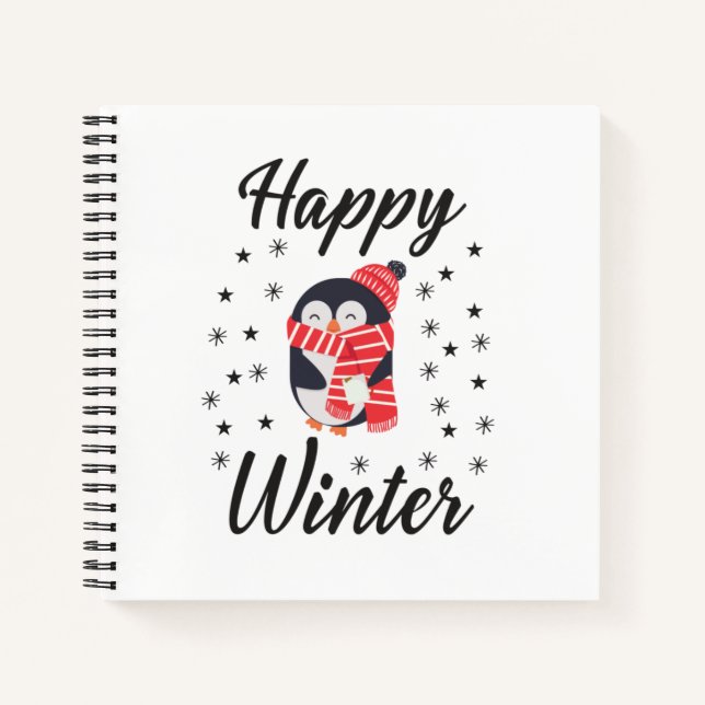 Cuaderno Feliz Invierno, Lindo Pingüino (Anverso)