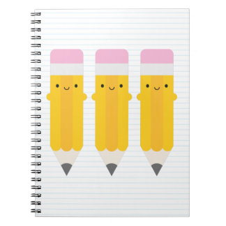 Cuaderno Feliz Kawaii Pencils