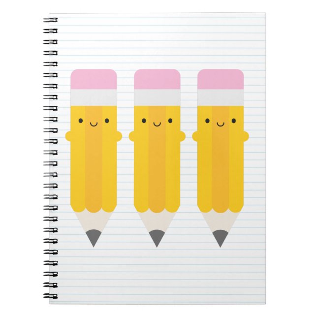 Cuaderno Feliz Kawaii Pencils (Frente)