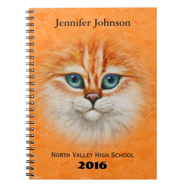 Cuaderno Feliz Naranja Kitty Face (Frente)