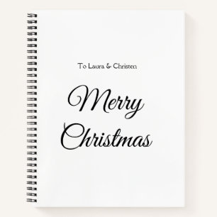Cuaderno Feliz Navidad añadir nombre texto regalo personali