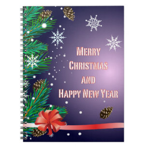 Cuaderno Feliz Navidad! Árbol de Navidad, estilo americano