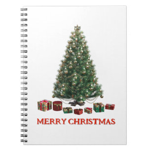 Cuaderno Feliz Navidad. Árbol (diseño 1) con regalos