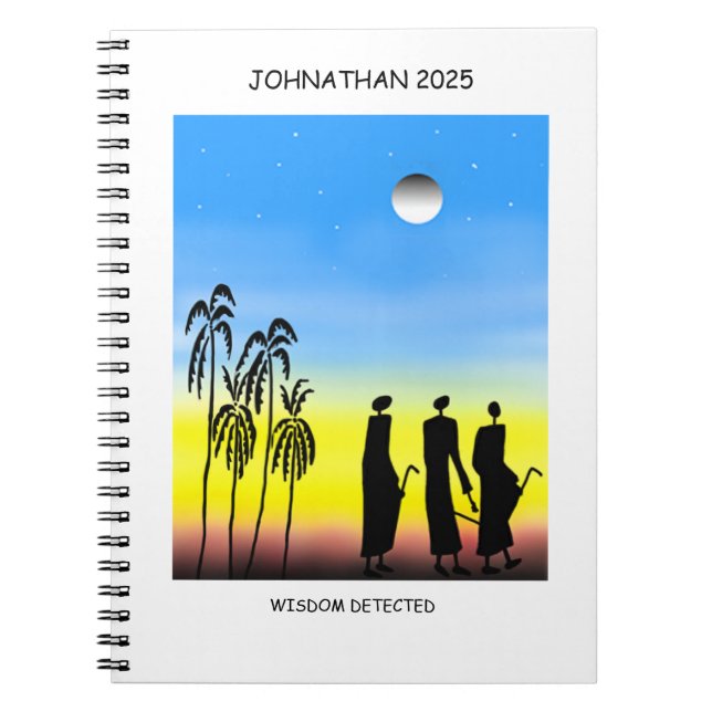 Cuaderno Feliz Navidad, arte africano (Frente)