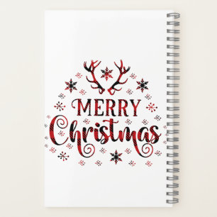 Cuaderno Feliz Navidad Copos de nieve, Feliz Año Nuevo