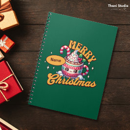 Cuaderno Feliz Navidad Cute Hot Chocolate Mug Family