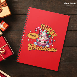 Cuaderno Feliz Navidad Cute Hot Chocolate Mug Family