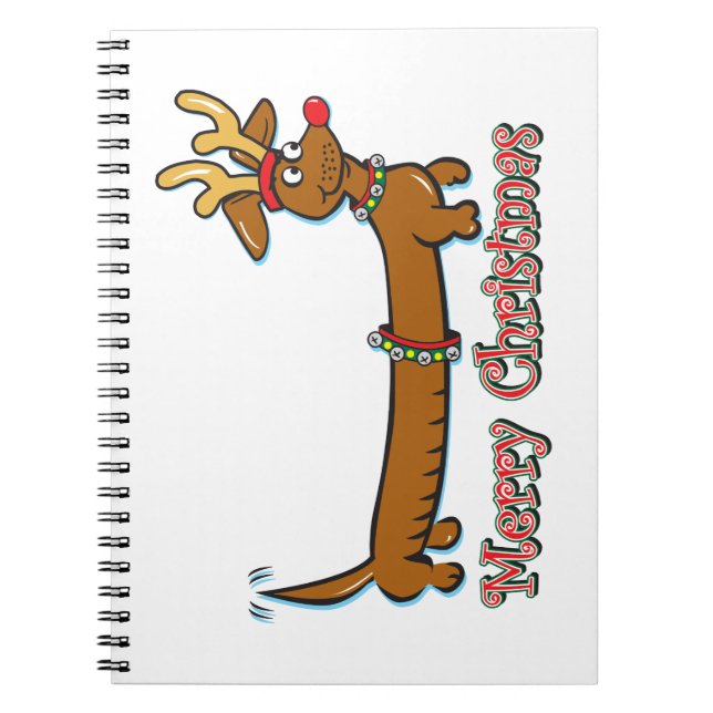 Cuaderno Feliz Navidad Doxie (Frente)