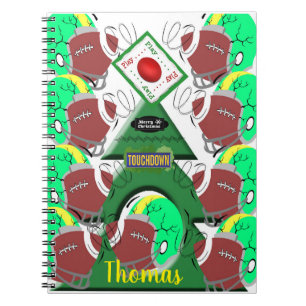 Cuaderno Feliz Navidad Espiral de fútbol para portátiles