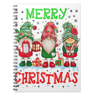 Cuaderno Feliz Navidad Gnomies Escuadrón Santa Chillin Con 