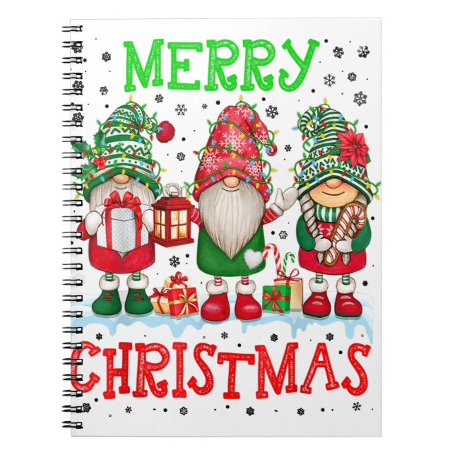 Cuaderno Feliz Navidad Gnomies Escuadrón Santa Chillin Con  (Frente)