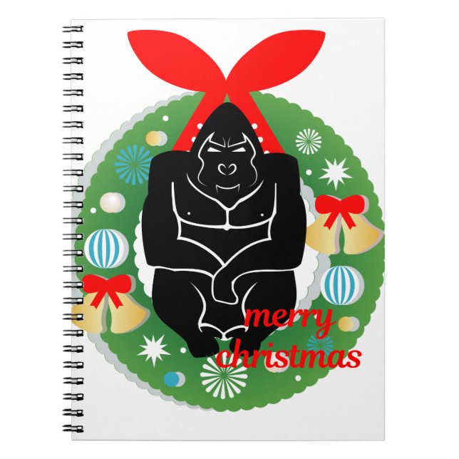 Cuaderno feliz navidad gorila (Frente)