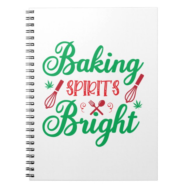 Cuaderno Feliz Navidad Hornear Spirits Bright (Frente)