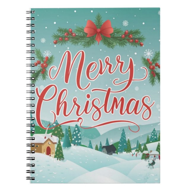 Cuaderno Feliz Navidad Invierno Escena De Maravillas (Frente)