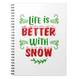 Cuaderno Feliz Navidad La Vida Mejor Con Nieve