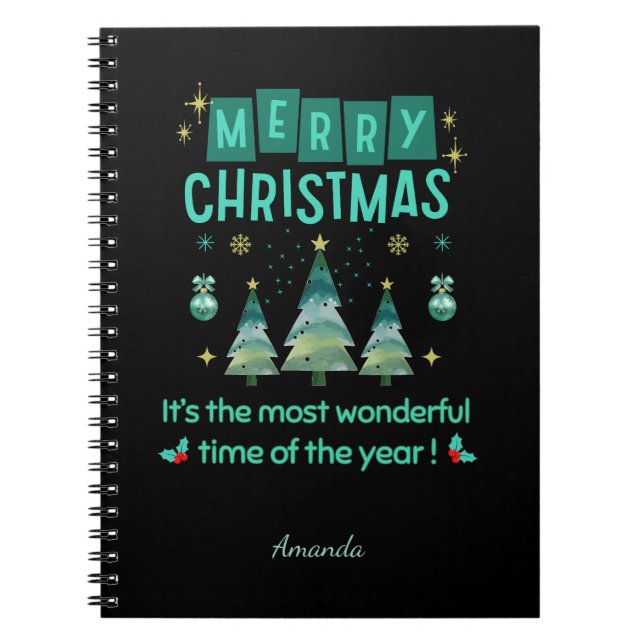 Cuaderno Feliz Navidad - Maravilloso momento del año (Frente)
