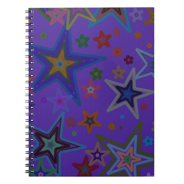 Cuaderno Feliz Navidad Morado oscuro, estrella del cielo de (Frente)