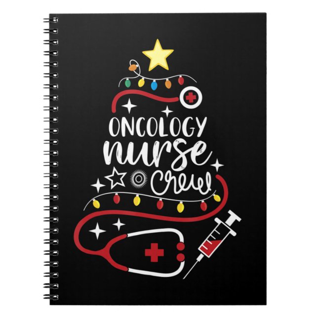 Cuaderno Feliz Navidad Oncologista Enfermería Regalo Oncolo (Frente)