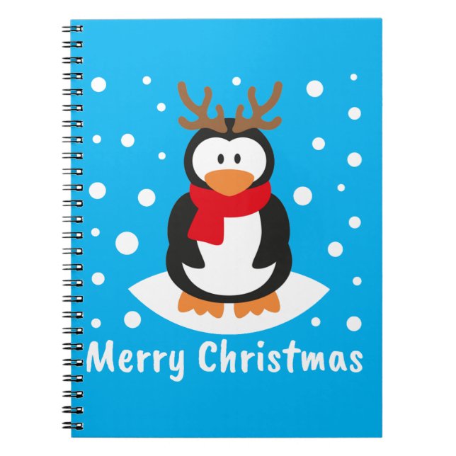 Cuaderno Feliz Navidad Pingüino (Frente)
