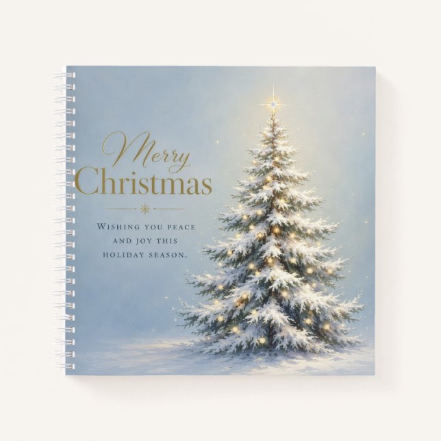 Cuaderno Feliz Navidad Pino Nevado (Anverso)