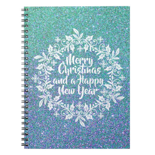 Cuaderno Feliz Navidad Purpurinoso | Portátil (Frente)
