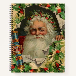 Cuaderno Feliz Navidad Santa Claus Clásico antiguo