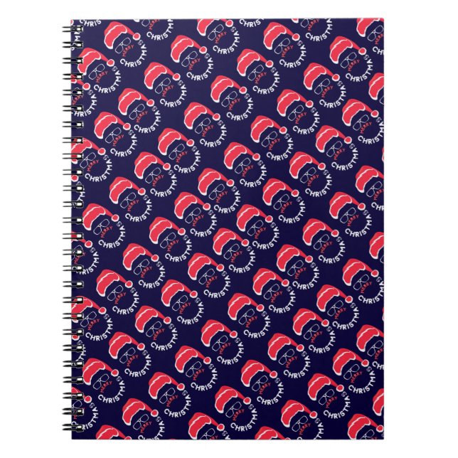 Cuaderno Feliz Navidad Santa Cláusula Merry & Bright (Frente)