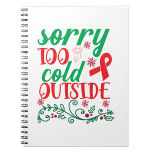 Cuaderno Feliz Navidad, siento mucho frío afuera