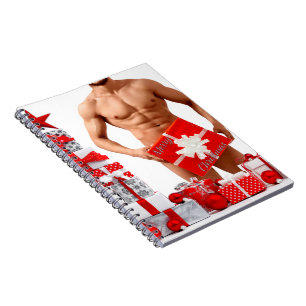 Cuaderno Feliz Navidad SlipperyJoe regalo rojo blanco plata