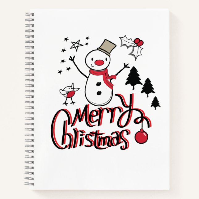 Cuaderno Feliz Navidad Snowman (Anverso)
