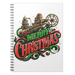 Cuaderno Feliz Navidad steampunk