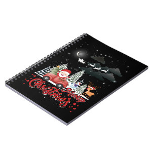 Cuaderno Feliz Navidad Vintage Red Santa Camión Regalos