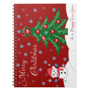 Cuaderno ¡Feliz Navidad y feliz año nuevo!
