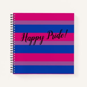Cuaderno Feliz Orgullo de Bandera Bisexual